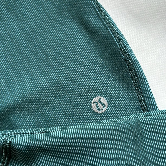 LULULEMON BASE PACE HR 25”* 2 Tone ribbed in GREEN JASPER/BLUE CHILL SZ 4 NWT - Picture 3 of 8